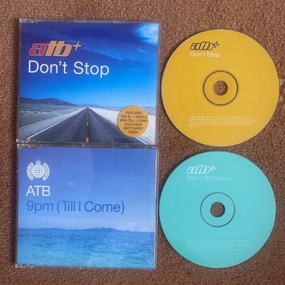 ATB 2 x CD Single Bundle - Don t Stop + 9 pm (Till I Come) Very Good Condition