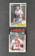 Topps Rod Carew 2 cards (85T #300 | 86T # 400)