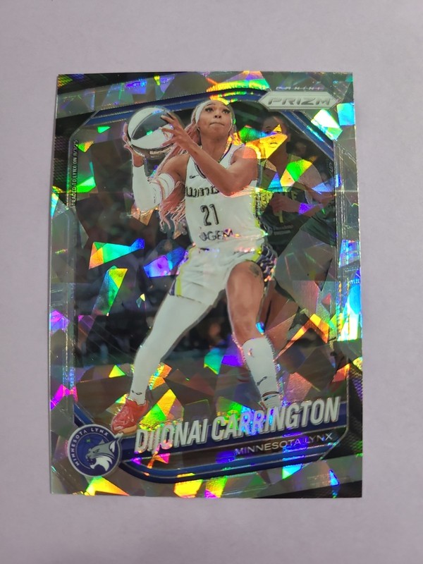 DiJonai Carrington 2025 Panini Prizm Cracked Ice WNBA Basketball Card # 9 K3977