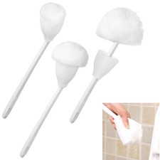 Set of 3 Toilet Brushes,Toilet Bowl Mop Toilet Bowl Brush White Soft Swab