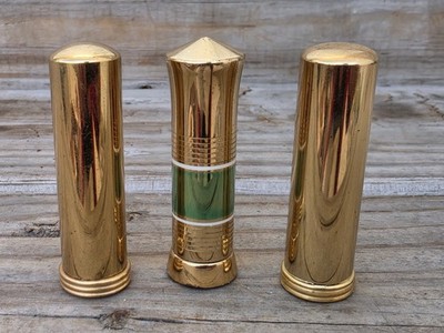 Vintage 3 Pc MCM Bourjois Evening In Paris Jergens & Cutex Brass Lipstick Tubes