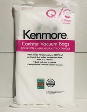 Kenmore Canister Vacuum Bags Q /C 6-Pack HEPA Media Filtration New In Packaging