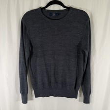 J. Crew Sweater Men's Large Blue Knit Long Sleeve 100 Cotton Pullover