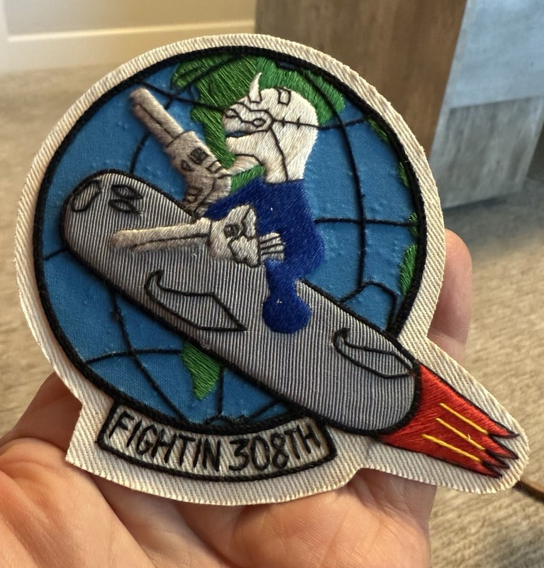WW2 ? Fightin 308th Fighter Plane Squadron WWII US Navy Patch