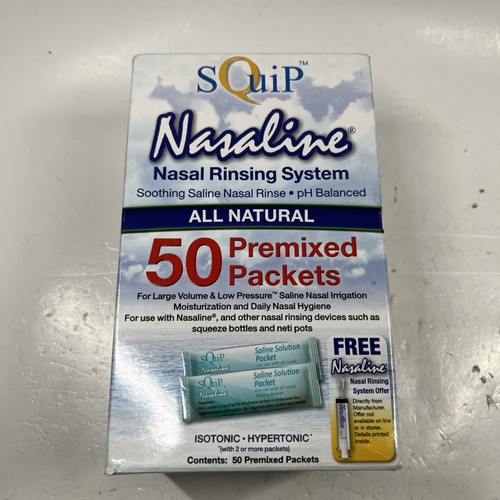 Nasaline Nasal Rinsing System All Natural 50 Premixed Packets Exp 09/2027 Sealed - Bild 1 von 4
