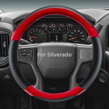 Yangday Leather Steering Wheel Cover for Chevy Silverado 1500 2500 3500, 14.5...