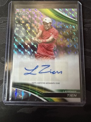 2025 Topps Chrome Tennis #CA-LTN Learner Tien Geometric Refractor Auto