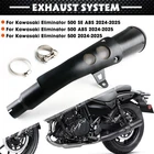 For Kawasaki Eliminator ABS 500 2024-2025 Slip-on Exhaust Muffler Pipe Tail Tip