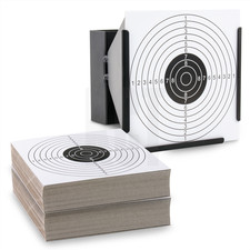 14CM SHOOTING FUNNEL +200 PAPER TARGETS | PELLET CATCHER HOLDER AIR RIFLE RANGE
