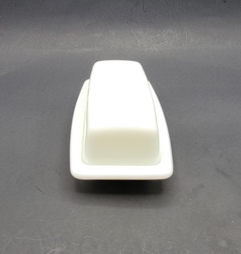 Vintage Pyrex Winter Frost White Milk Glass Butter Dish With Lid READ - Picture 3 of 16