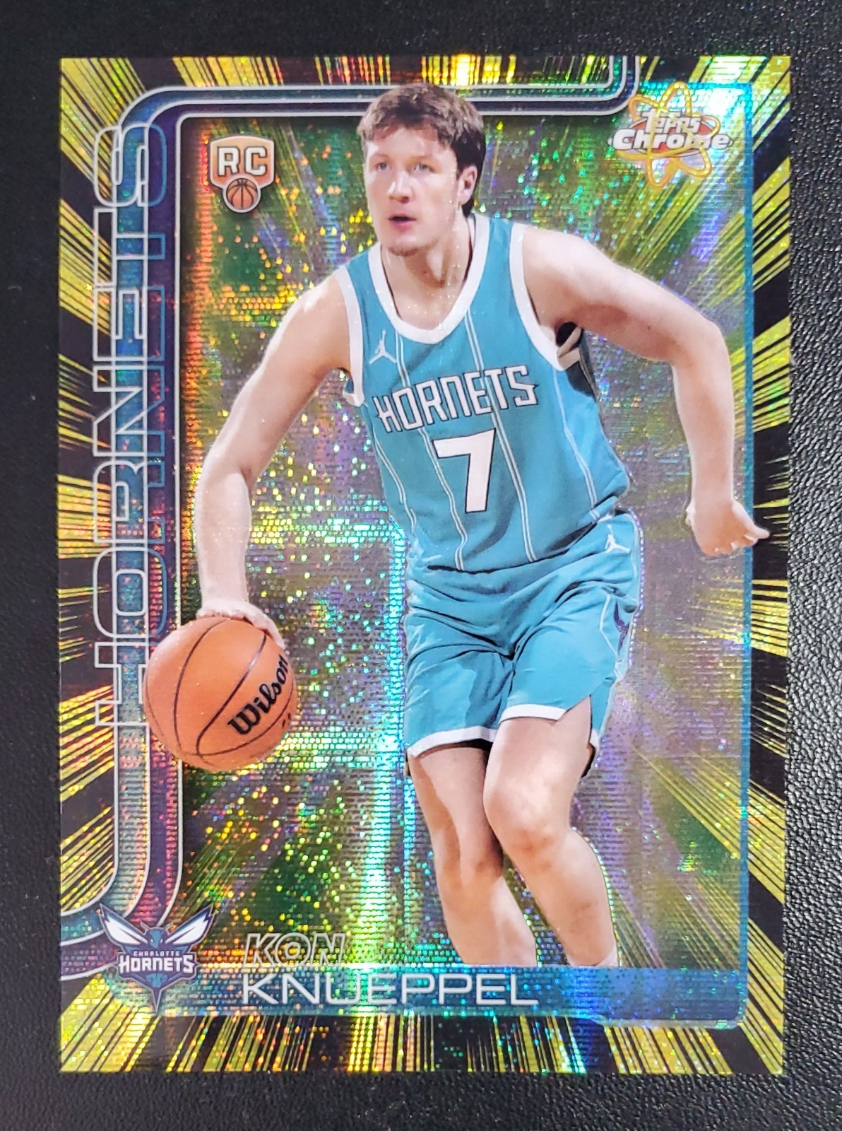 KON KNUEPPEL 2025-26 Topps Chrome Radiating Rookies RC SSP 🔥 Charlotte HORNETS