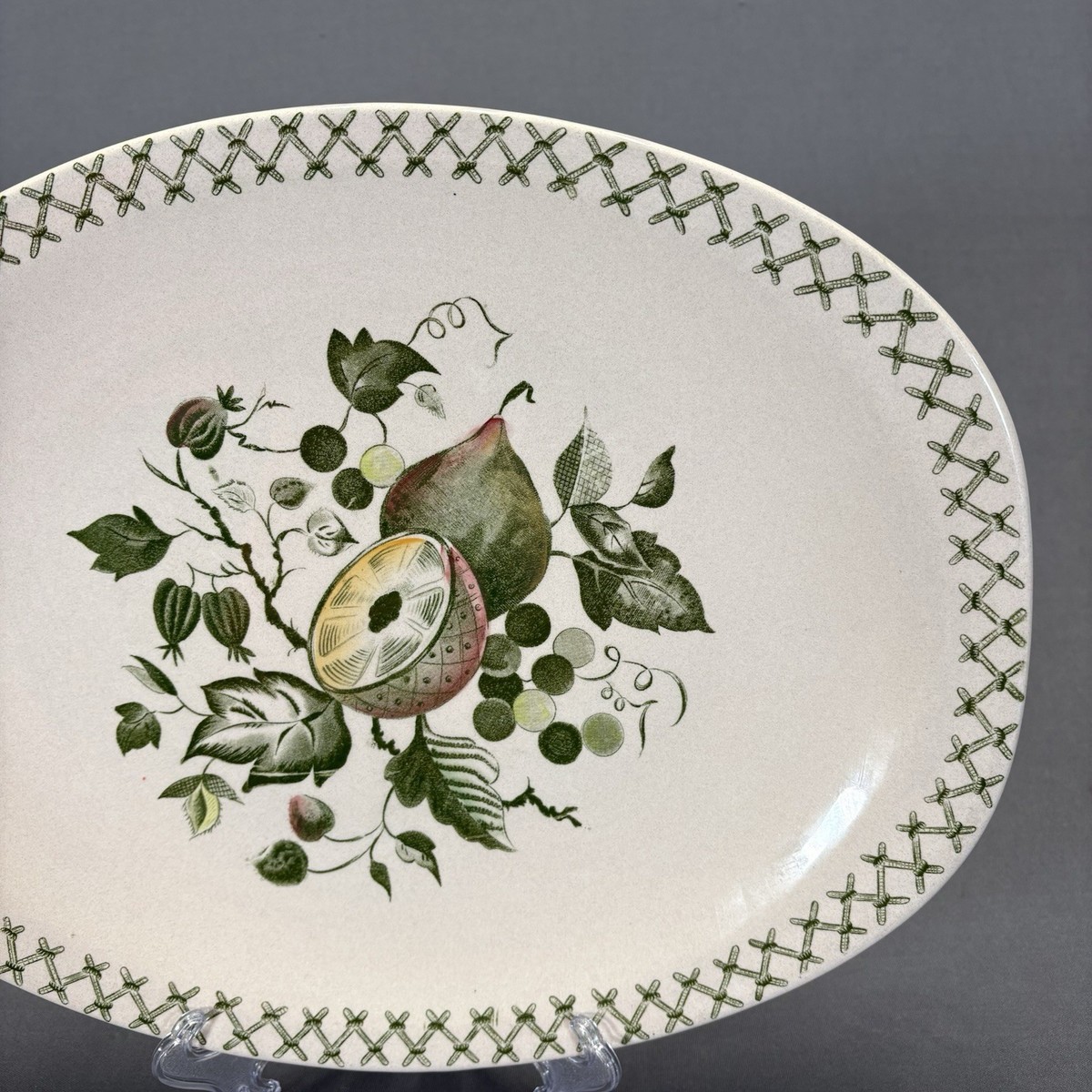 Johnson Brothers Old Granite Arbor Oval Serving Platter 14