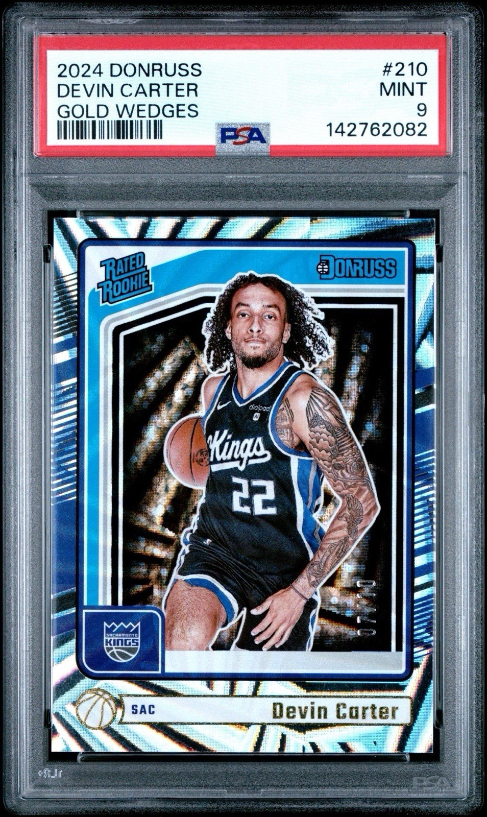 2024 Donruss Devin Carter Gold Wedges /10 PSA 9