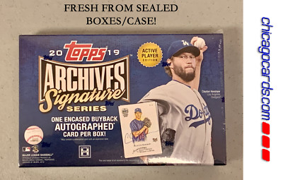 2019 Topps Archives Signature Active Player Edition Hobby BOX 1 AUTO Slight Dent