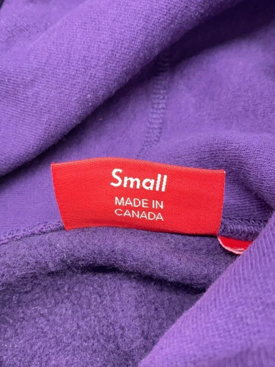 Supreme Felpa con Cappuccio Box Logo Felpa con Cappuccio S Cotone Viola Usata
