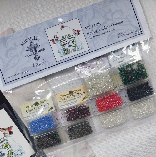 Spring Topiary Garden Mirabilia Beaded Cross Stitch Chart Pattern and Bead Pack - Picture 7 of 24