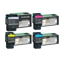 Lexmark C544 Black/Cyan/Magenta/Yellow Extra High Yield Toner Cartridge, 4/Pack
