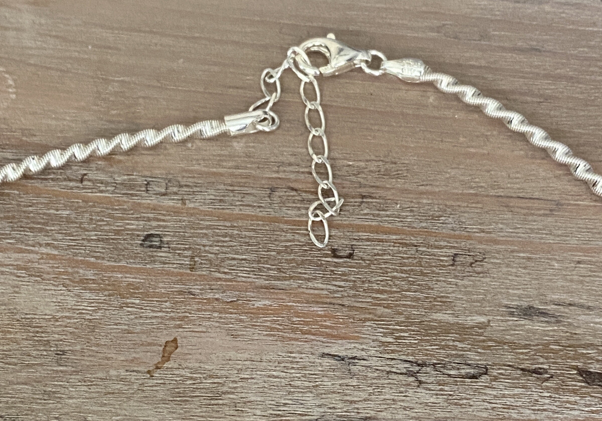 Solid Sterling Silver Twisted Snake Chain Necklac… - image 3