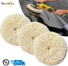 5inch Car Polishing Kit Wool Polishing Buffing Pads 100% Natural Wool For Drill