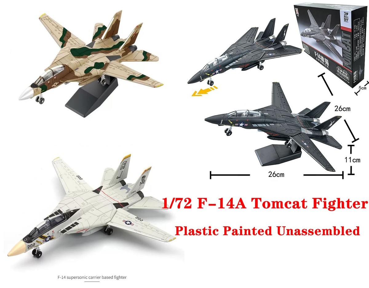 1/72 US F-14A Tomacat f14 Fighter Plastic Painted Unassembled | eBay