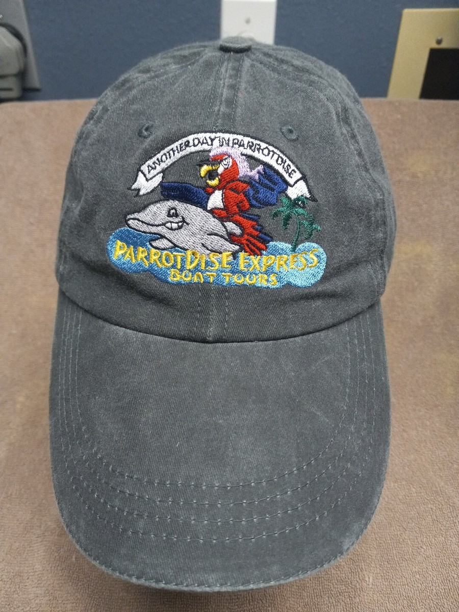 Parrotdise Express Boat Tours - Gray Baseball Cap Hat 🧢 | eBay