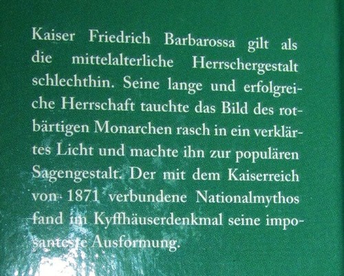 MINI- BUCH Kyffhäuserdenkmal BARBAROSSA Kaiser und Sagengestalt 2021 - Bild 2 von 6