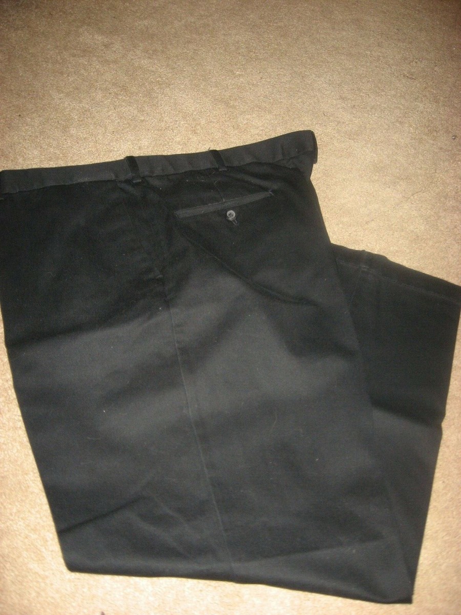 Mens Black HAGGAR Adjustable Waistband Khakis Pants 42 x 30 | eBay