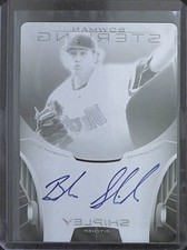 2013 Bowman Sterling Black Printing Plate Autograph #BSAP-BS Braden Shipley