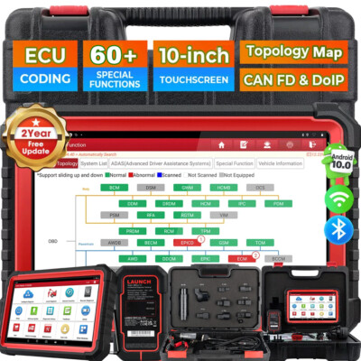 LAUNCH X431 PRO3S+ PRO V5.0 Bidirectional Car Diagnostic Scanner Tool Key Coding