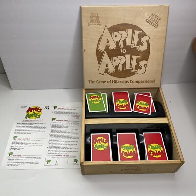 Mattel Apples To Apples Game Party Crate Wood Box 4-10 Players