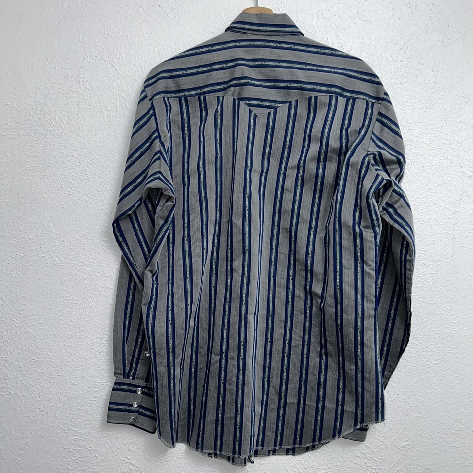 Camisa a presión vintage H Bar C Ranchwear cola larga perla para hombre talla grande 16-36 Foto 2 de 4