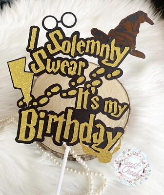 Harry Potter Karte Kuchenaufleger. Name, Alter. Geburtstagsparty