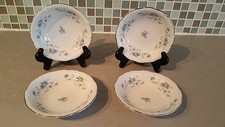 Johann Haviland Bavaria Germany Blue Garland Fine China Set of 4 Berry Bowls