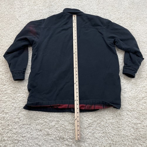 High Sierra Sherpa Mens Large Black Relaxed Fit Fleece Lined Workwear Button Up - Picture 3 of 17