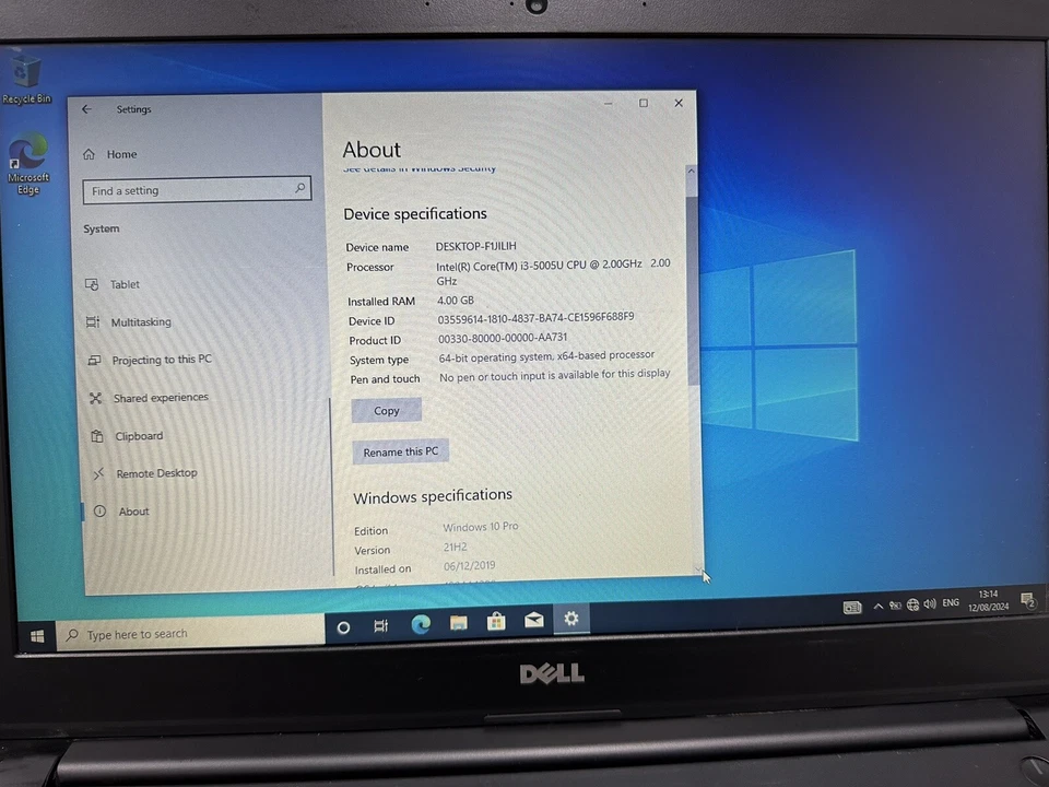 Dell Latitude 3350 Core i3-5005U 4GB 128GB SSD Windows 10 Laptop *Damage Read* - Image 3 of 4
