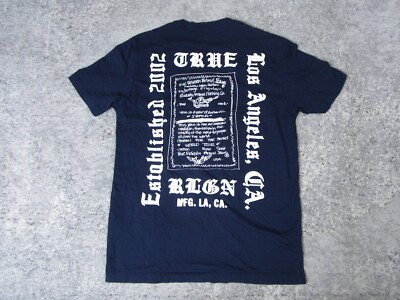 True Religion T-Shirt Mens Small Blue Short Sleeve Pullover