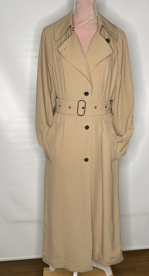 Aritzia Wilfred Precioso Polvo Verano Abrigo Trench Beige Talla Grande Bolsillos con Cinturón Foto 4 de 4