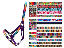 Horse Halter USA Custom YOU DESIGN by Halter All - Nylon Handmade Adj nose, snap