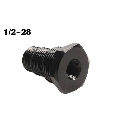 Oil Filter Adapter Black 1/2-28 to 3/4-16, 13/16-16 3/4NPT Threaded ...