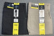 Urban Star Men's Stretch 5 Pocket Pant Lot of 2 Black & Tan Pick Your Size NWT