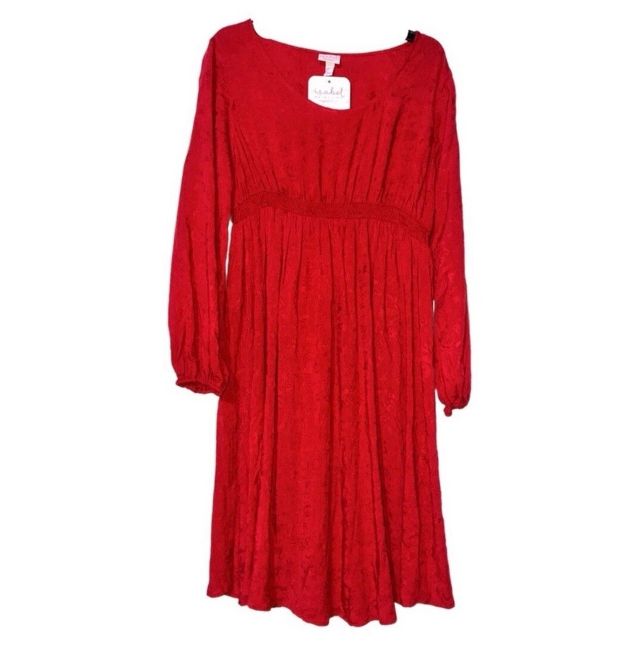 Red maternity floral monochromatic babydoll dressNEW eBay