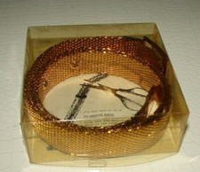 Vintage Metallic Gold Woven Adjustable Belt Fits up to 38" NEW IN BOX