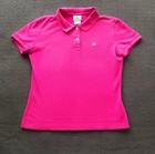 Lacoste Magenta Pink Polo Shirt Short Sleeve Collar Preppy Casual Summer France