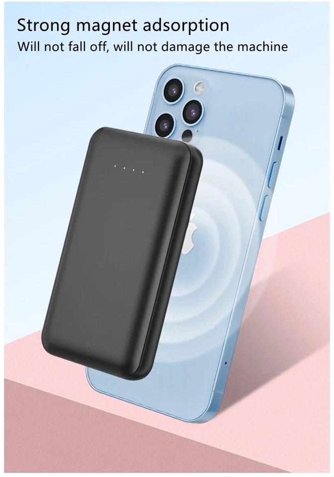 Banco de alimentación magnético bidireccional de 10000 mAh para iPhone 14/13/12 Foto 3 de 4