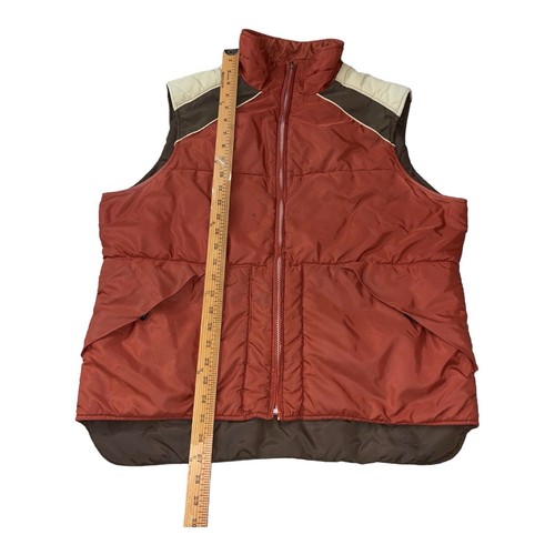 Vintage Woolrich Puffer Vest 60s 70s Color Block Multi Color Men’s Large FLAWS - Picture 11 of 22