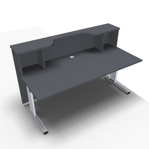 Empfangstheke Solid 180 cm mit Monitorausschnitt Rezeption Empfangstresen Tresen - Bild 16 von 16
