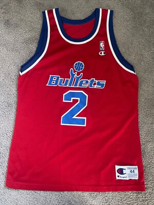 CHRIS WEBBER Washington Bullets Vintage Champion Jersey 44 NBA Bol