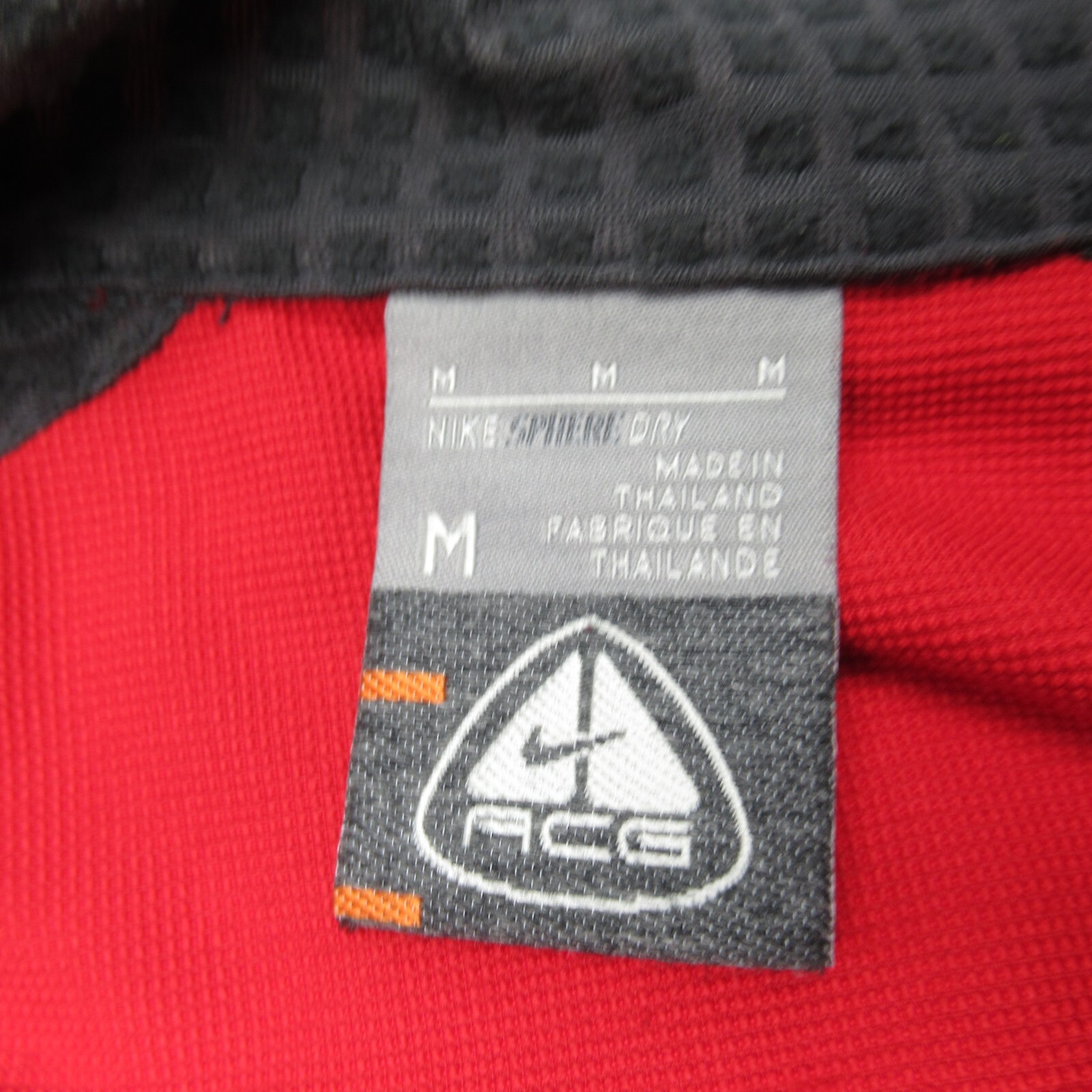 SACAI X NIKE Nike ACG Giacca Uomo Media Rossa Manica Raglan Tutte Condizioni Gear Full Zip Leggi*