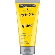 Got2b Glued Styling Spiking Hair Gel, 6 oz Water Resistant Hair Gel Extra Hold