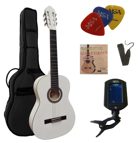 Gitarre,4/4 Konzert,Set-Clip-Stimmgerät ET33,Tasche+ Band-ersatz Saiten,3xPik!n